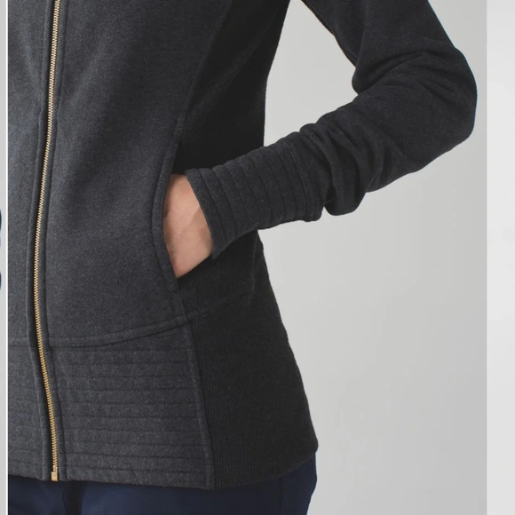 Lululemon Radiant Jacket In Heathered Black,  Size 4 - Picture 3 of 11